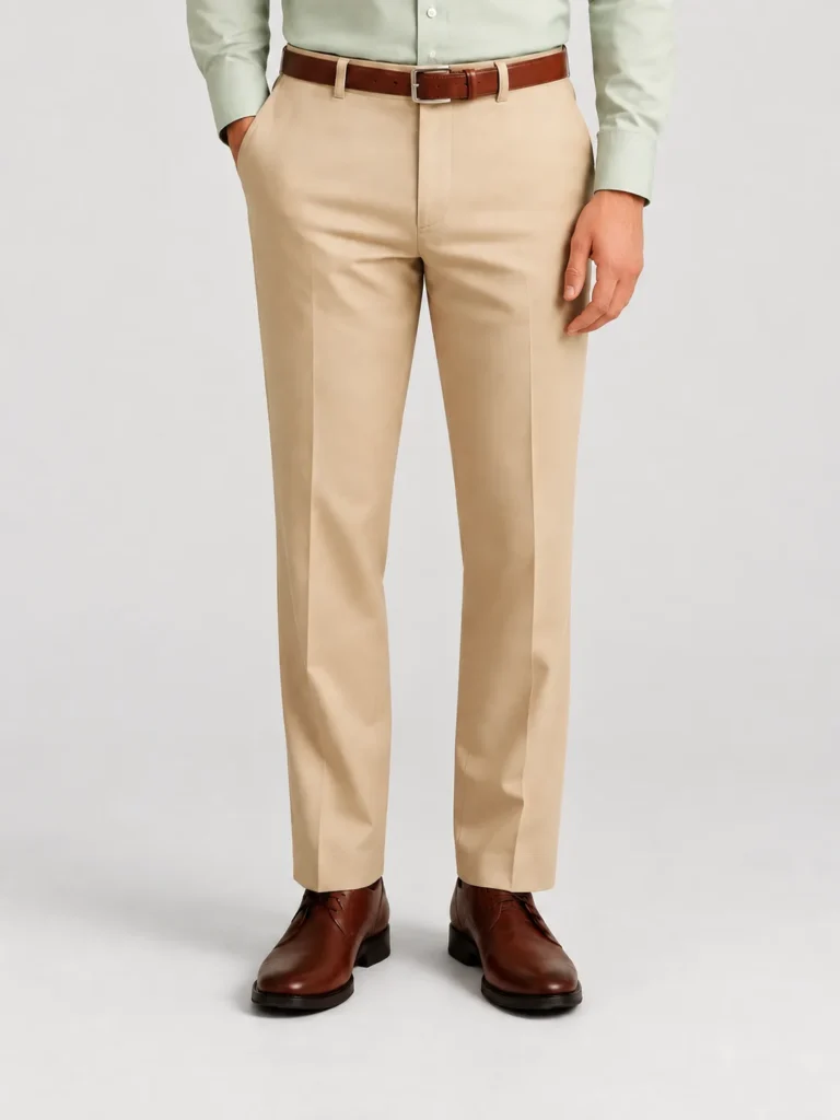 Beige Slim Fit Dress Pant
