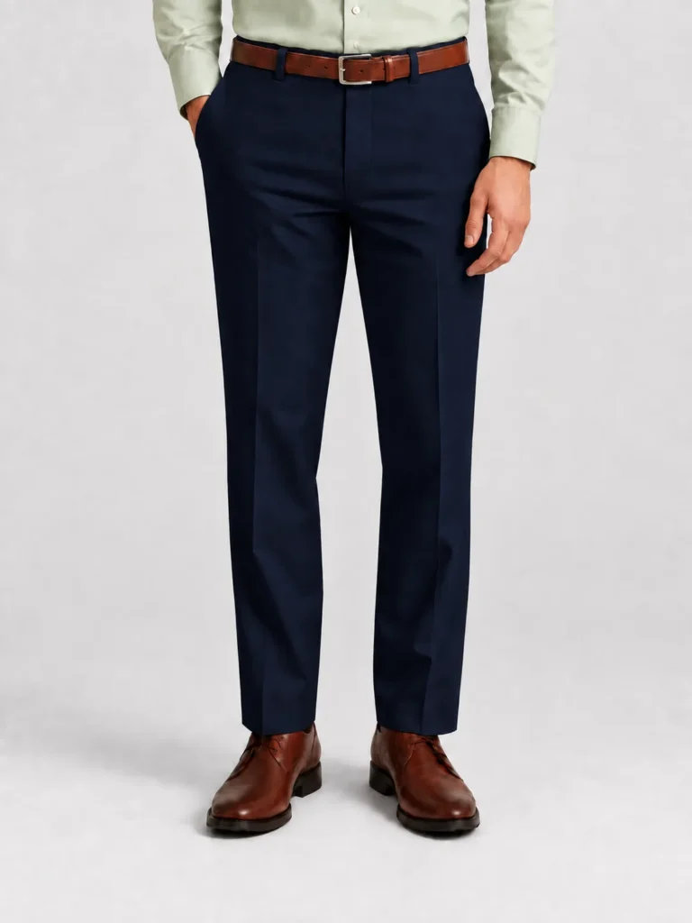 Navy Blue Slim Fit Dress Pant